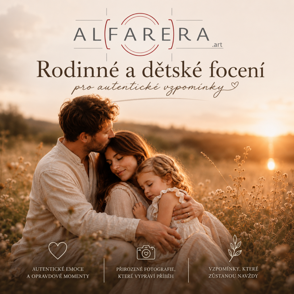 Rodinné a dětské focení není jen o hezké fotografii. Je o doteku, smíchu, tichu mezi slovy a chvílích, které se už nikdy nezopakují stejně. | Alfarera.Art